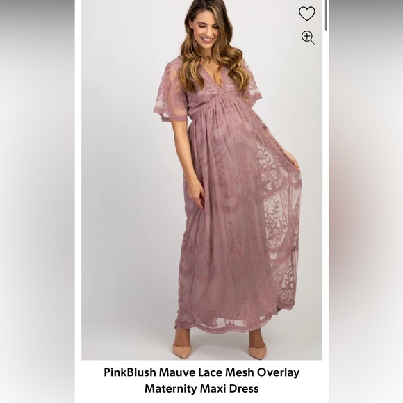 Maternity lace maxi dress, EUC. - Picture 2 of 2